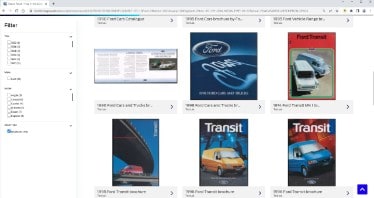 Ford UK brochure search results